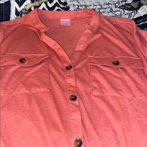 Peach 3/4 sleeve blouse size XL